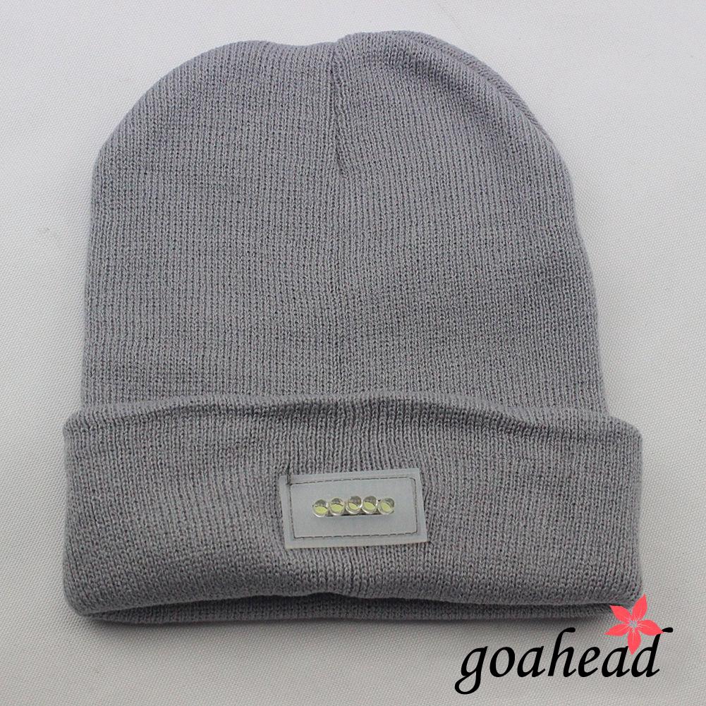 Mũ beanie có đèn LED cho nam và nữ a0o-5 màu lựa chọn