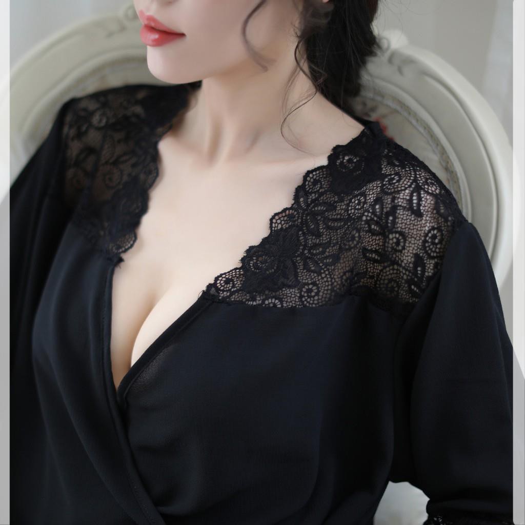 [SANG - XỊN - LOẠI 1] Áo choàng ngủ gợi cảm chất cao cấp mềm mịn A615-áo choàng ngủ phi lụa | BigBuy360 - bigbuy360.vn