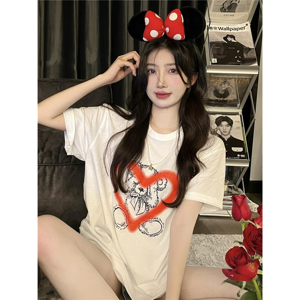 Áo Thun In Hình Trái Tim Ngắn Tay Thời Trang Dành Cho Couple 62809