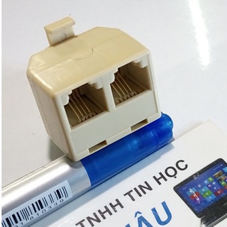 Đầu chia RJ11 1 ra 2 /  Đầu nối RJ11 1 ra 1 (Dùng nối dài dây hoặc chia tín hiệu chờ cho cáp 2 tim hoặc 4 tim)