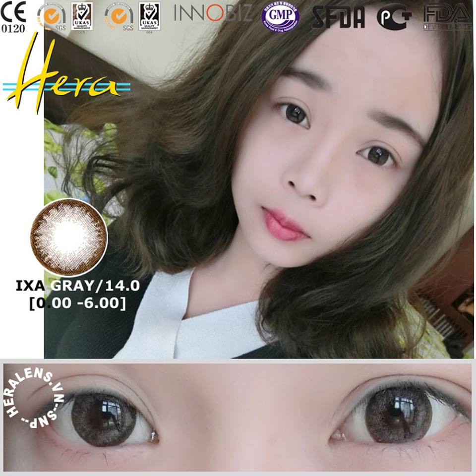 Kính áp tròng IXA Gray - 0 đến 6 độ - 14.0mm