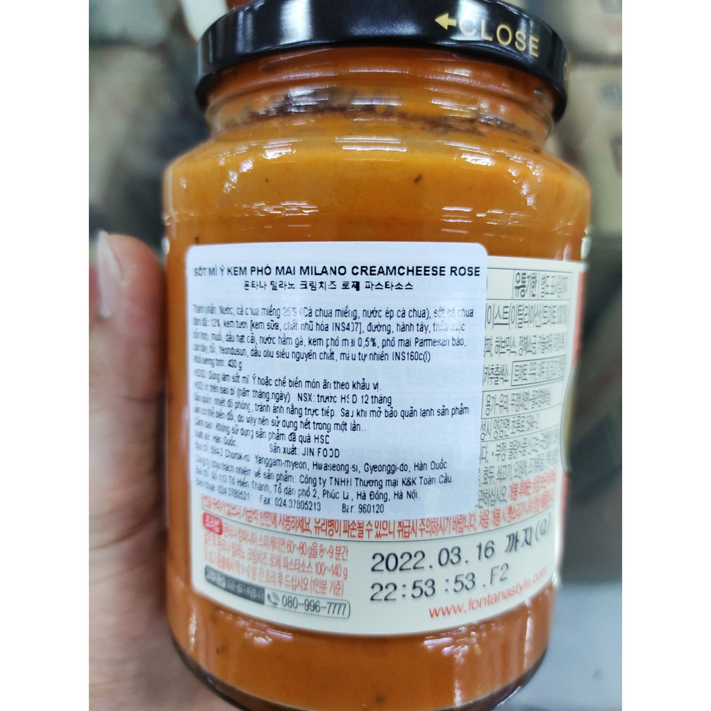 Sốt mì ý FONTANA 430G - 폰다나 스파게티 소스