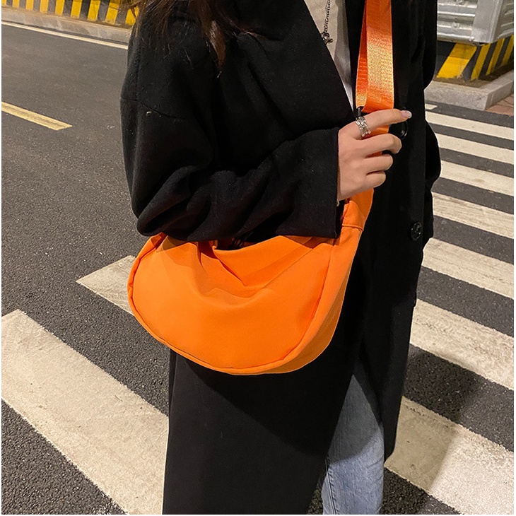 Túi đeo chéo nữ thời trang vải Poly chống nước dáng thuyền phong cách Ulzzang đi chơi chụp ảnh cá tính