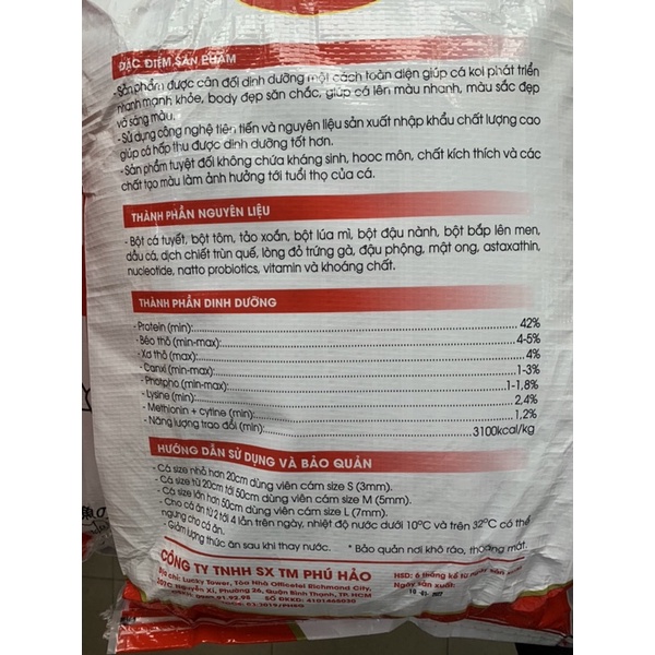 Thức ăn cá Koi KINGFEED bao 5kg giá rẻ tăng trưởng tăng màu