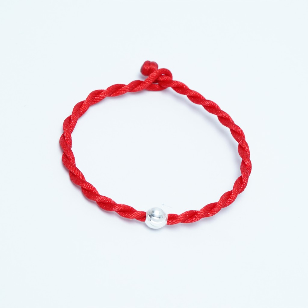 QMJ Vòng tay chỉ đỏ Bi bạc 925 mix dây tơ lụa xoắn, xinh xắn và may mắn - Q132 | BigBuy360 - bigbuy360.vn