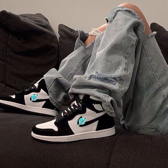 Giày thể thao Jordan cao cổ đen trắng nam nữ, Giày sneaker Air Jodan 1 high panda dễ phối đồ cực hot