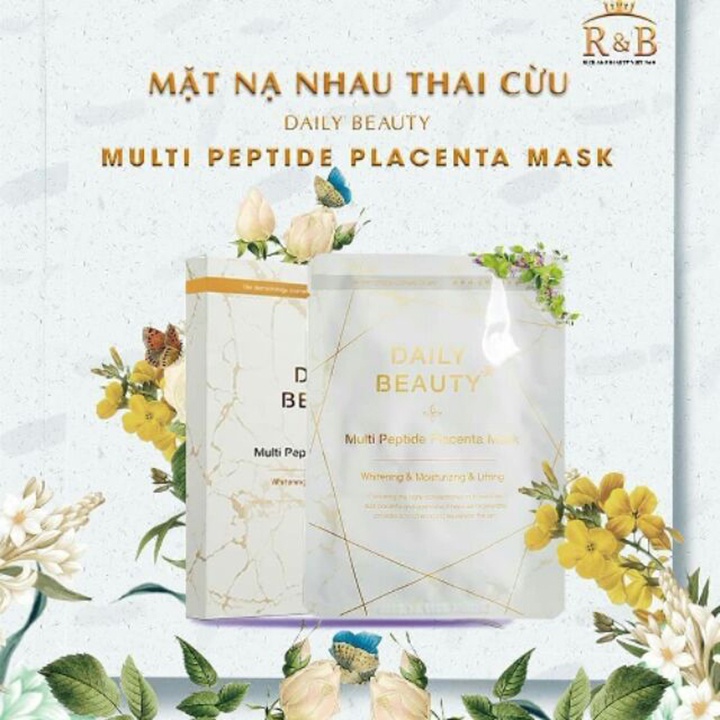 [Chính Hãng 100%] Mặt nạ nhau thai cừu Hàn Quốc Daily Beauty, Chuyên dùng làm sạch mụn, trắng da, mờ nám