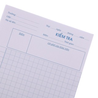 COMBO 10 XẤP GIẤY KIỂM TRA