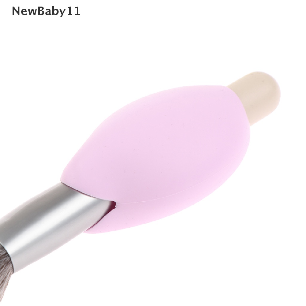 Bộ 3 Hộp Silicon Đựng Cọ Trang Điểm Chống Bụi Giá Đỡ