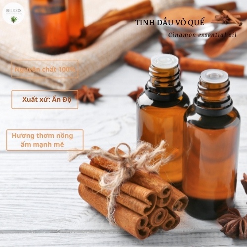 Tinh dầu Vỏ Quế nguyên chất 50ml/100ml - Tinh dầu thơm, khuếch tán, làm nến thơm thiên nhiên