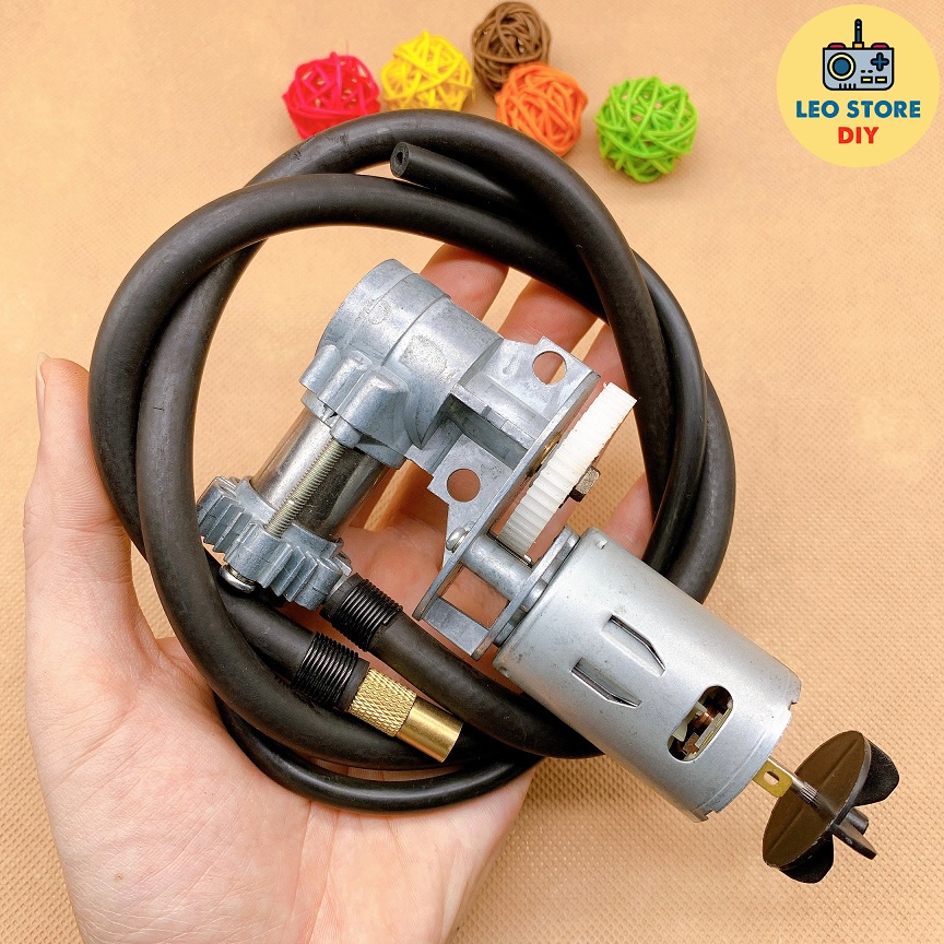 Máy bơm lốp ô tô, xe máy 12V công suất 100W - Bơm lốp xe mini nhỏ gọn, tiện dụng