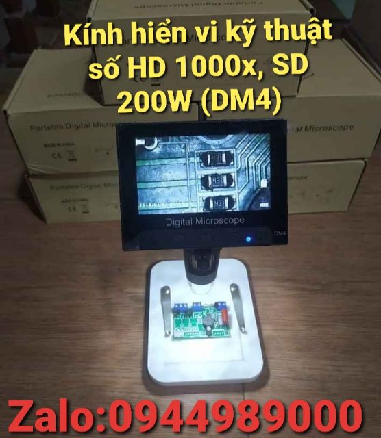 Kính hiển vi kỹ thuật số HD 1000x, SD 200W (DM4)