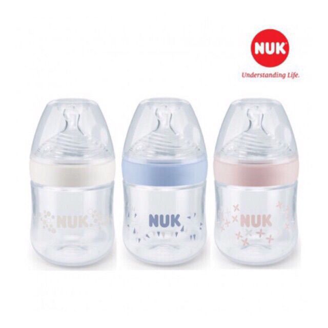 Bình sữa NUK nhựa PP Nature Sense núm ti silicone (150ml và 260ml)