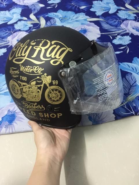 Kính chắn gió kèm lưỡi trai  Sunda chính hãng gắn các loại MŨ 1/2, 3/4 có nút bấm