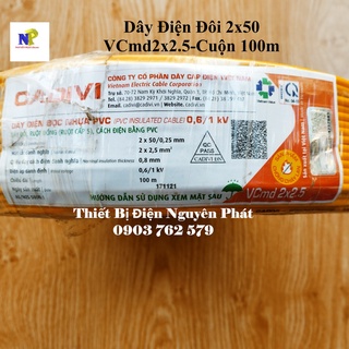 [CADIVI] Dây Điện Đôi 2x50 VCmd2x2.5 - Cuộn 100m
