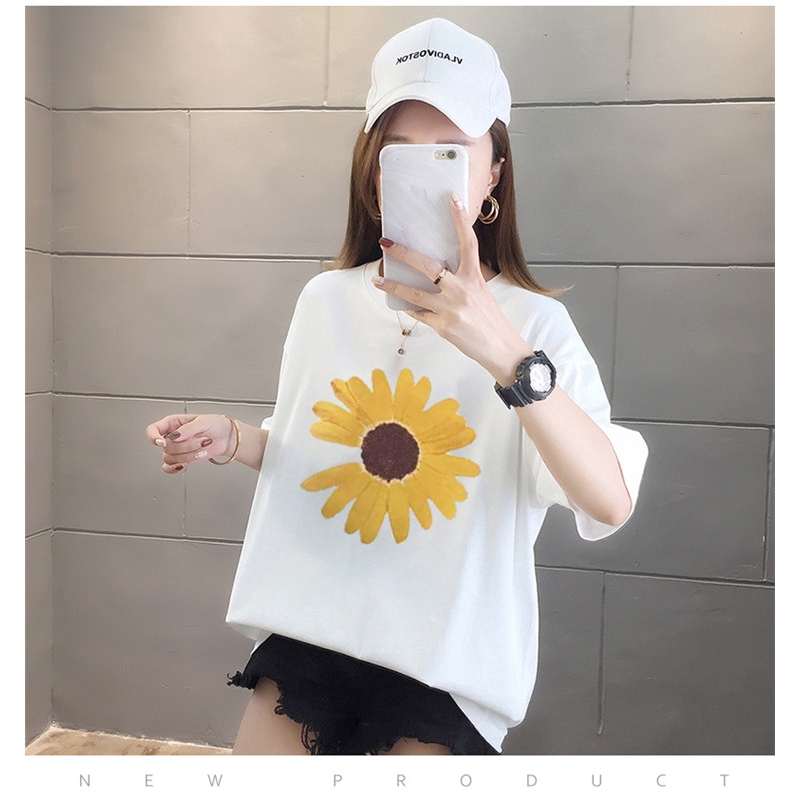 NRVP Áo thun tay ngắn dáng suông thời trang mùa hè 2020 cho nữ