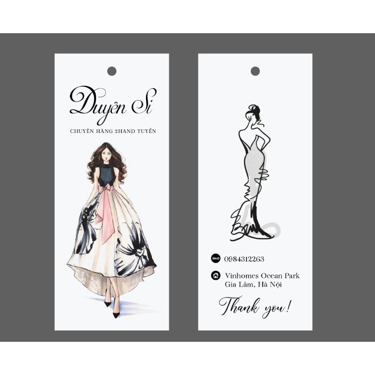 Thẻ tích điểm, Tag quần áo in theo yêu cầu