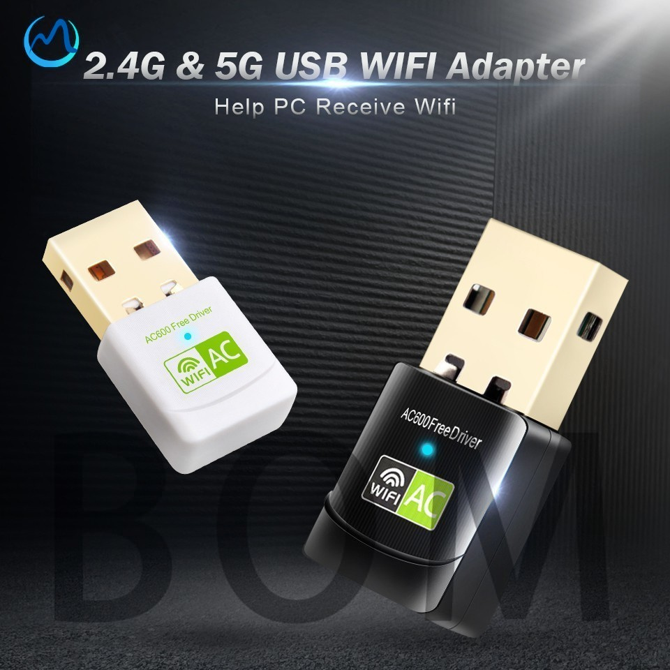 Usb chuyển đổi Wifi Bluetooth 2 trong 1 600mbps cho PC / laptop / máy tính để bàn chất lượng cao