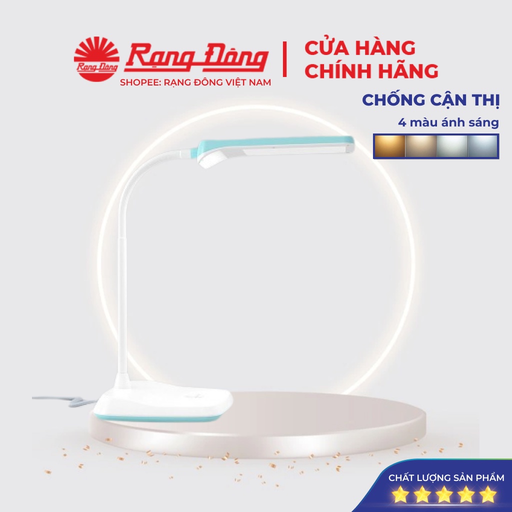 Đèn học Rạng Đông 6W LED chống cận, đèn bàn bảo vệ mắt, thị lực,3 mức sáng, Model RDRL36