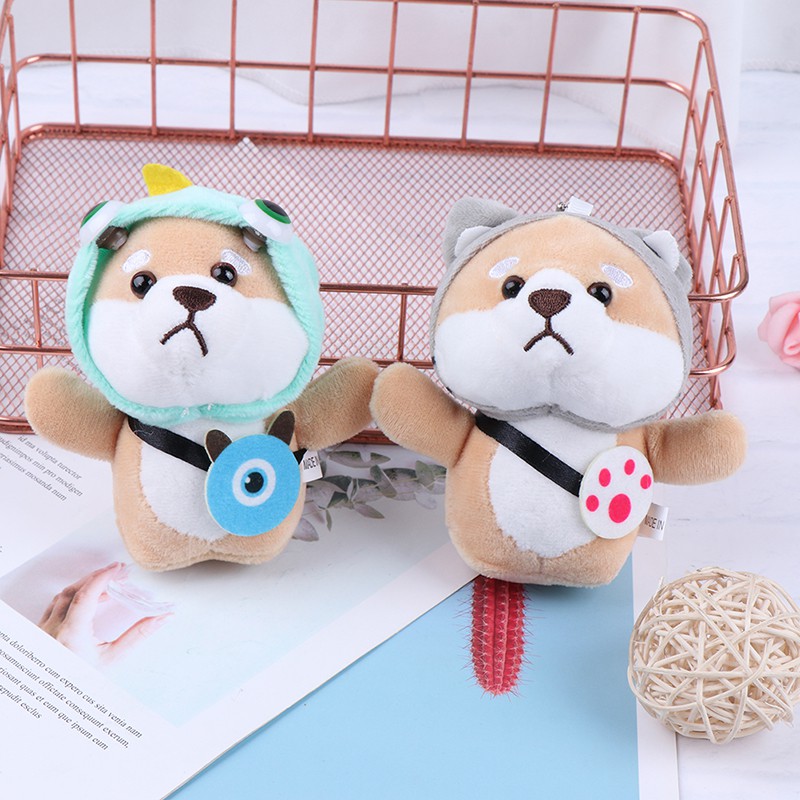 Đồ chơi chú chó shiba nhồi bông mềm mại có móc khóa 12cm