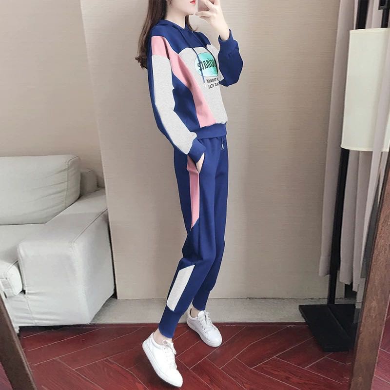 Bộ Áo Hoodie Dài Tay Dáng Rộng + Quần Xinh Xắn Dành Cho Nữ