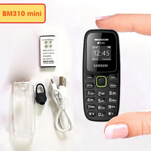 Điện Thoại Mini Samsung BM310 Có Thay Đổi Giọng Nói Tặng Ốp Lưng Phụ Kiện Gắn Tai Nghe Bluetooth