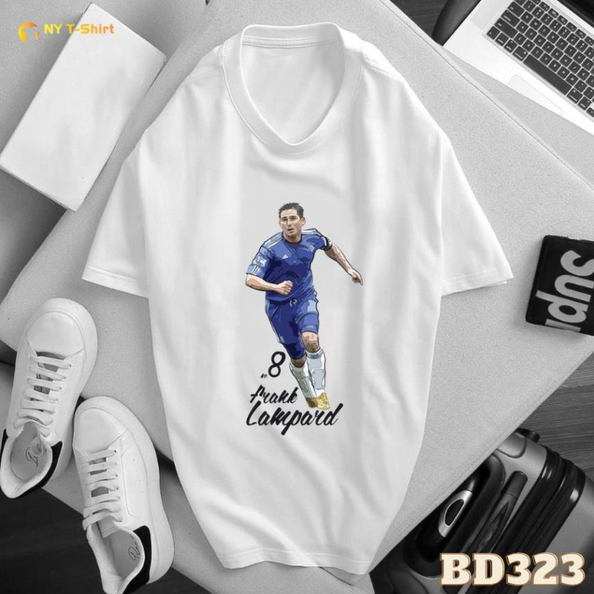 [Freeship] Áo Thun Hình Frank Lampard Mã BD317 - 324 - Áo Màu Trắng, In Hình Cầu Thủ CLB Chelsea