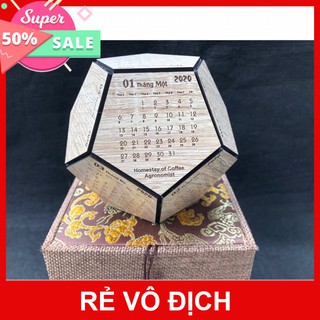 Sale Lịch gỗ khắc nội dung theo yêu cầu ~quà tặng năm mới ý nghĩa