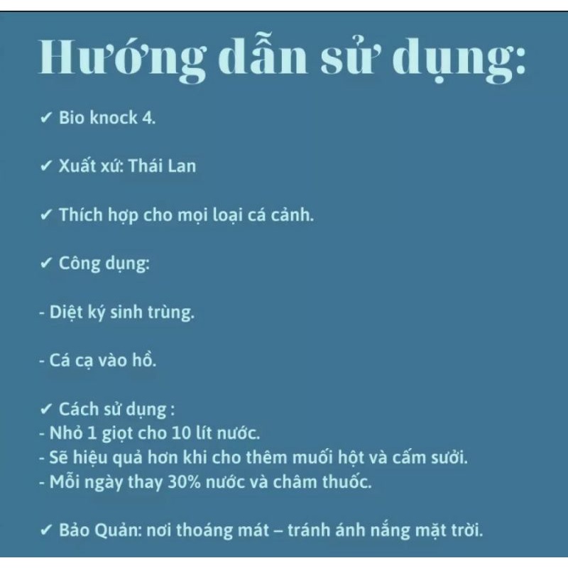 Bio nock 1 2 3 4 : Xử lý nước - 🍄 - Thối Đuôi - Ký Sinh Trùng , Bể Cá