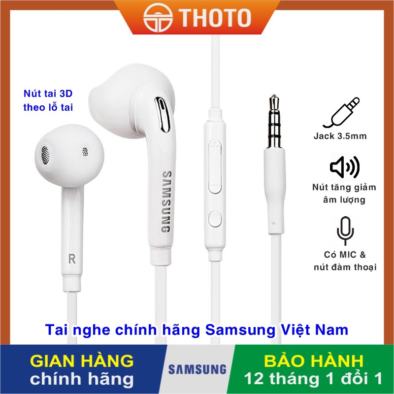 [BH 12 tháng] Tai nghe Galaxy S7 | S7 Edge chính hãng Samsung Việt Nam zin 100% (dùng được cho các máy khác jack 3.5 mm)