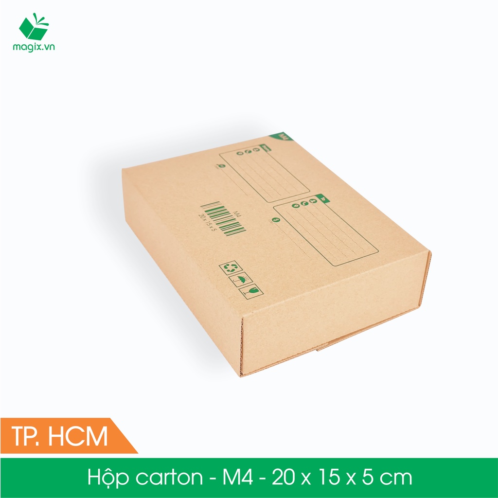 M4 - 20x15x5 cm - 25 Thùng hộp carton đóng hàng