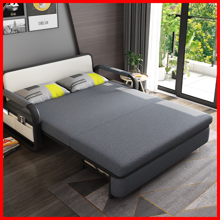 Giường sofa có ngăn để đồ - Giường gập thành ghế 1,28x1,9m- Sofa bed - Giường ghế phòng khách đa năng