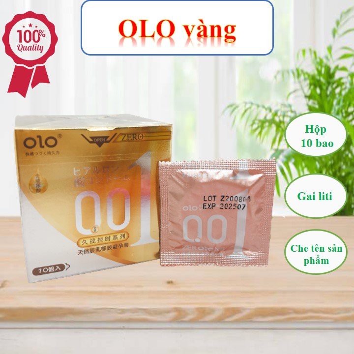 Bao cao su OLO 001 / Bao cao su trơn, gai đủ loại nhiều gel, kéo dài quan hệ / bcs lẻ