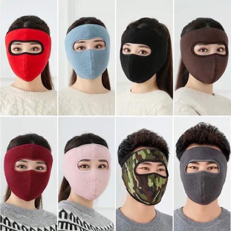 Khẩu trang NINJA chất nỉ che kín mặt loại to đẹp - Khẩu trang vải cao cấp