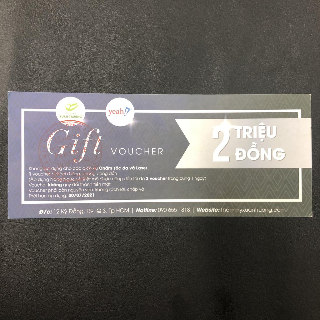 Gift Voucher 2.000.000VNĐ Thẩm Mỹ Xuân Trường