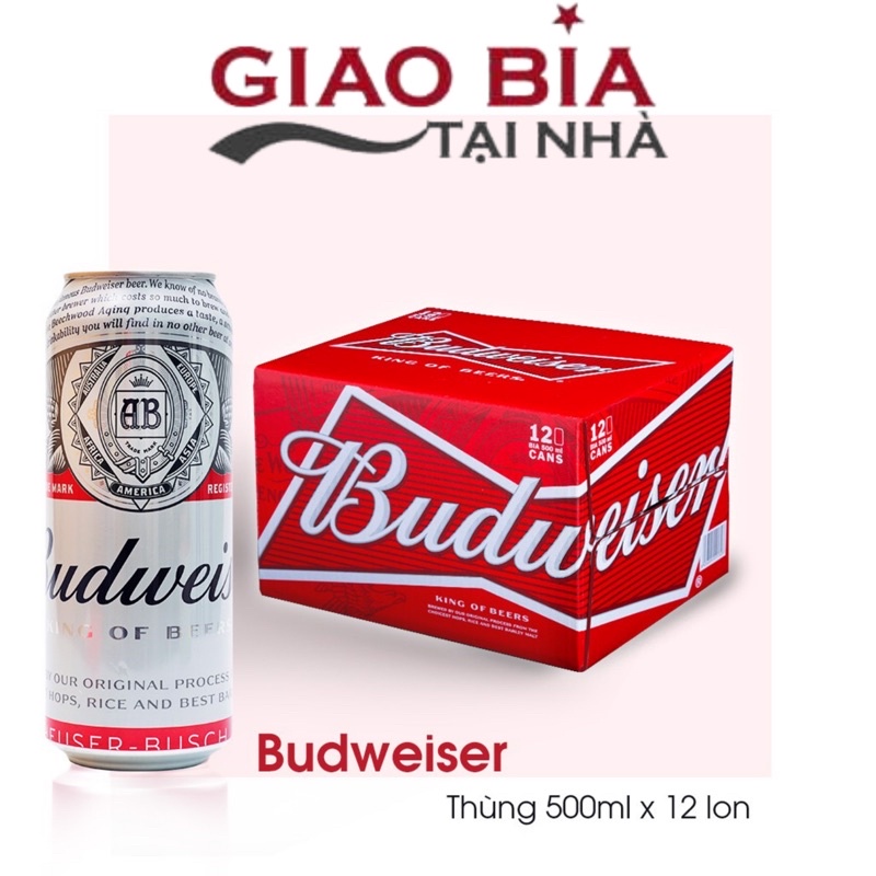 Thùng Bia Budweiser Mỹ 500ml x12 lon | Chính Hãng