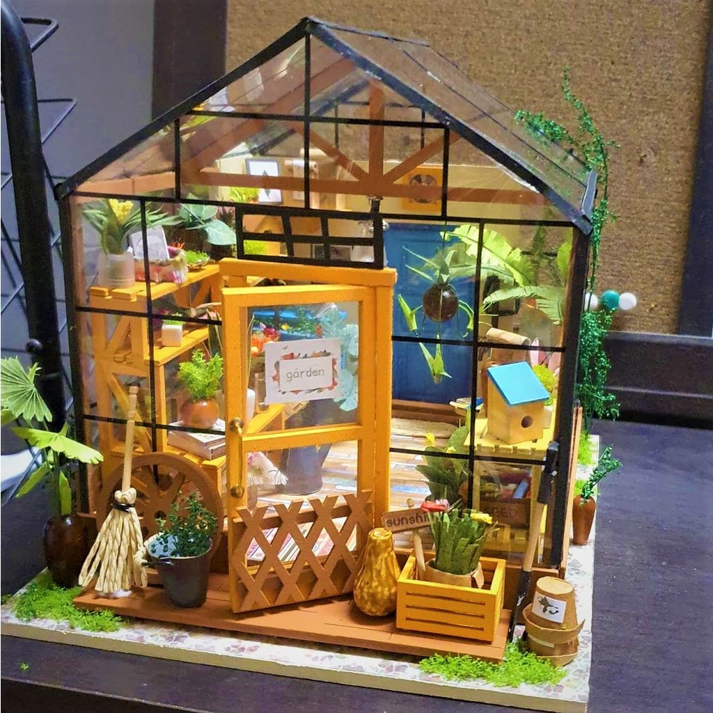 Mô Hình Gỗ 3D Lắp Ráp ROBOTIME DIY Dollhouse Nhà Tí Hon Cathy's Flower House DG104 [chưa ráp]