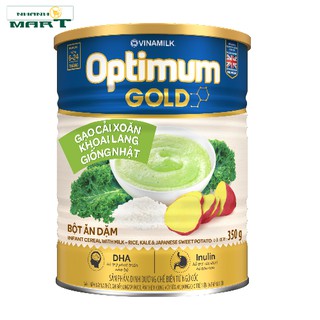 Bột Ăn Dặm Optimum Gold Gạo Cải Xoăn Khoai Lang Giống Nhật – Hộp Thiếc 350G - Nhanhomart