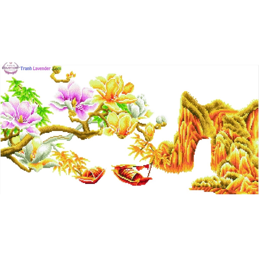 Tranh đính đá Phú Quý Cát tường kt 100x50 cm