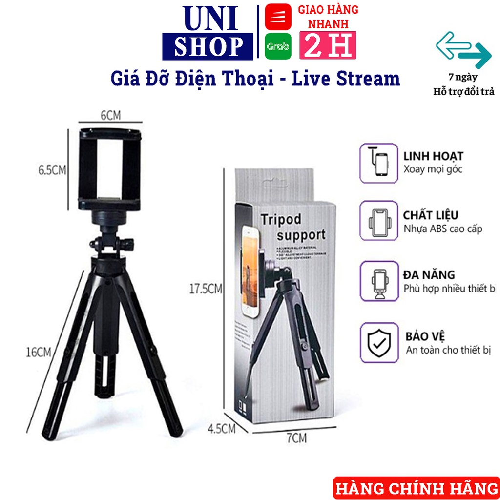 Giá đỡ chụp ảnh điện thoại tripod 3 chân 3110 để bàn Mini Xếp Gọn Xoay 360 Độ, Gậy chụp ảnh, livestream