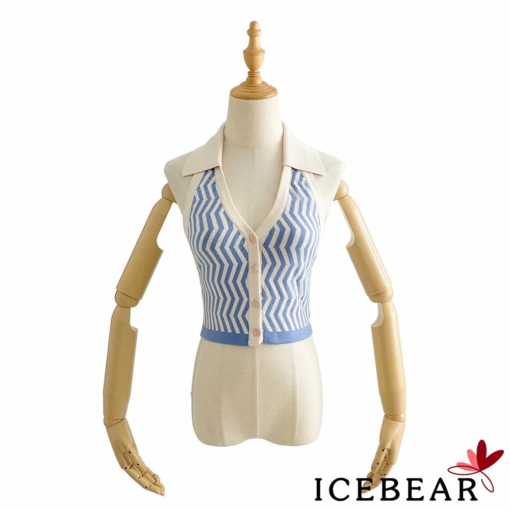 Áo Dệt Kim Nữ Không Tay Cổ Chữ V Viền Cổ Lượn Sóng | BigBuy360 - bigbuy360.vn