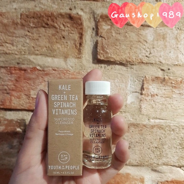 Sữa rửa mặt YOUTH TO THE PEOPLE + Green Tea Spinach Vitamins Superfood Cleanser