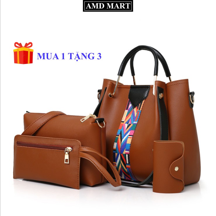 Combo Túi Xách Ví Nữ [ Mua 1 Tặng 3 ] Phong Cách Hàn Quốc Tiện Dụng Đi Chơi Văn Phòng Công Sở Nhiều Màu Lựa Chọn