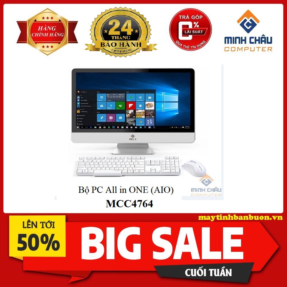 Bộ PC để bàn All in ONE (AIO) MCC4764 Home Office Computer CPU i7 4770/Ram16G/SSD240G/Wifi/Webcam/22inch