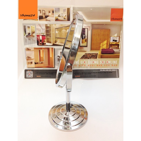 GƯƠNG TRANG ĐIỂM INOX CHÂN CAO GTD08V