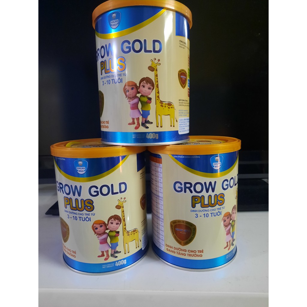 Sữa Grow Gold Plus 400g - giúp tăng chiều cao,phát triển toàn diện cho trẻ từ 3 đến 10 tuổi