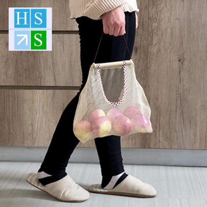 Túi lưới đựng hành tỏi củ quả trái cây có quai treo đựng đồ đa năng - HS Shop Thủ Đức