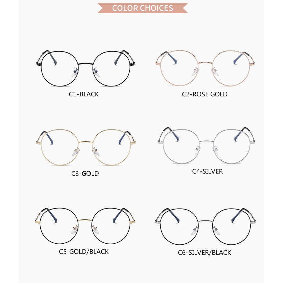 Gọng kính kim loại thời trang phong cách retro dành cho nam và nữ