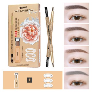 Bộ chì kẻ lông mày 3in1 Novo kèm 3 lõi phụ