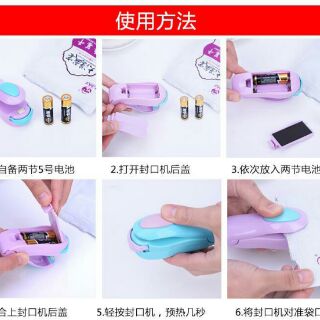 Máy hàn miệng túi mini dập tay dùng pin